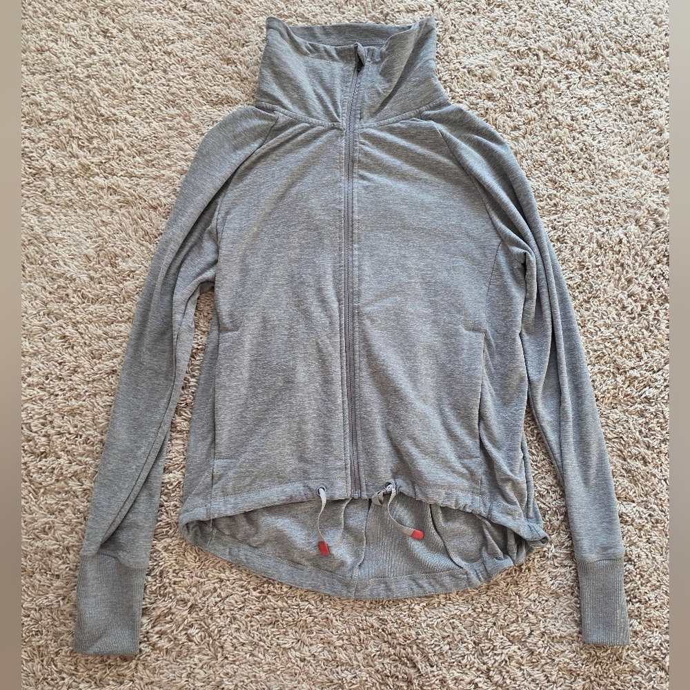 Women's Heather Gray Zip-Up Sweatshirt